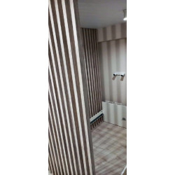 Рейка МДФ в ПВХ с пазом и закладной, сечение 20х20 мм