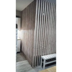 Рейка МДФ в ПВХ с пазом и закладной, сечение 20х30 мм