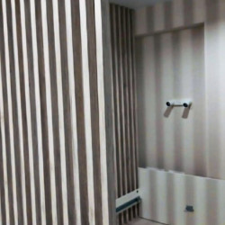 Рейка МДФ в ПВХ с пазом и закладной, сечение 20х40 мм