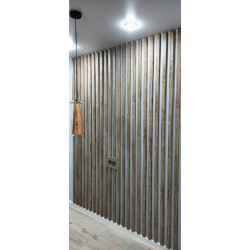 Рейка МДФ в ПВХ с пазом и закладной , сечение  60х60х2800 мм