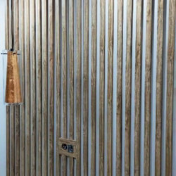 Рейка МДФ в ПВХ с пазом и закладной , сечение  60х60х2800 мм