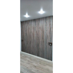 Рейка МДФ в ПВХ с пазом и закладной , сечение  80х90х2800 мм