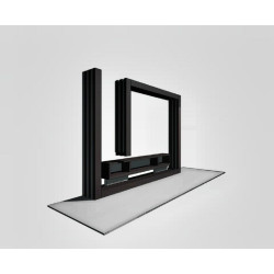 Рейка МДФ с пазом и закладной в шпоне (3 стороны) , сечение  50х60 мм