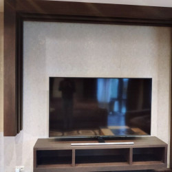 Рейка МДФ с пазом и закладной в шпоне (3 стороны) , сечение  60х60 мм