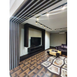 Рейка МДФ с пазом и закладной в шпоне (3 стороны) , сечение  30х70 мм